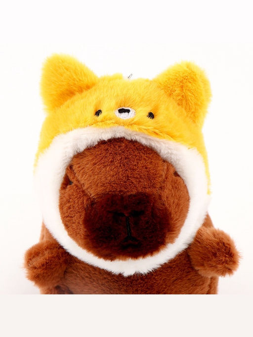 Мягкая игрушка Капибара, в шапочке котика, 13 см - Simaland фото 3