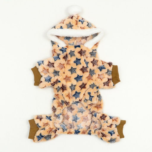 Комбинезон Звёзды с капюшоном, размер L (ДС 35 см, ОГ 45 см, ОШ 35 см), бежевый - Simaland фото 21