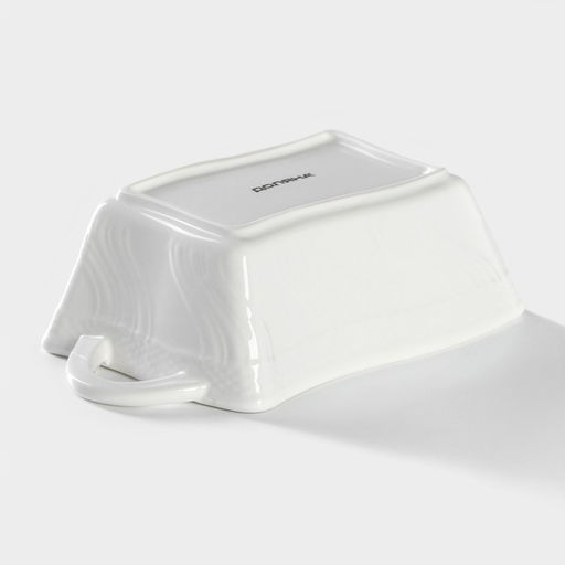 Форма для выпечки Доляна Прямоугольник. Менно, 380 мл, 1795.5 см, жаропрочная керамика, белый  фото 3