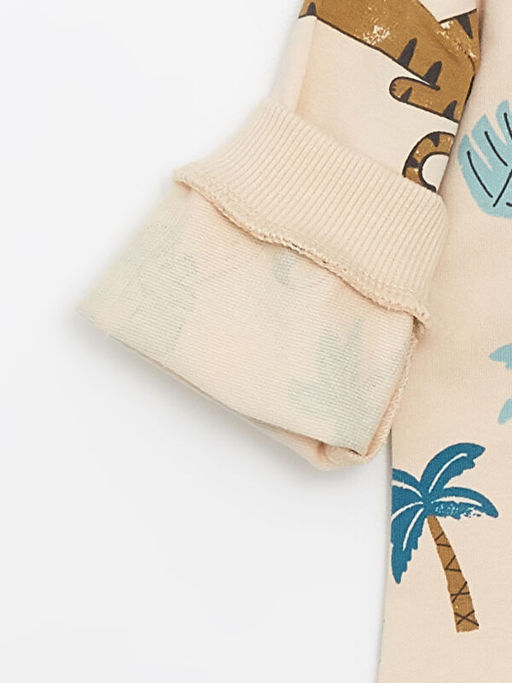 Bisiklet Yaka Uzun Kollu Bask?l? Erkek Bebek Ti??rt - Waikiki фото 3