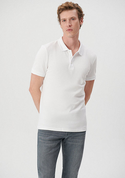 Siyah Polo Tisort - Mavi фото 17