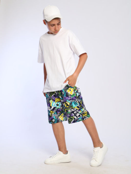 Шорты Федор синий граффити - Ладошки фото 21