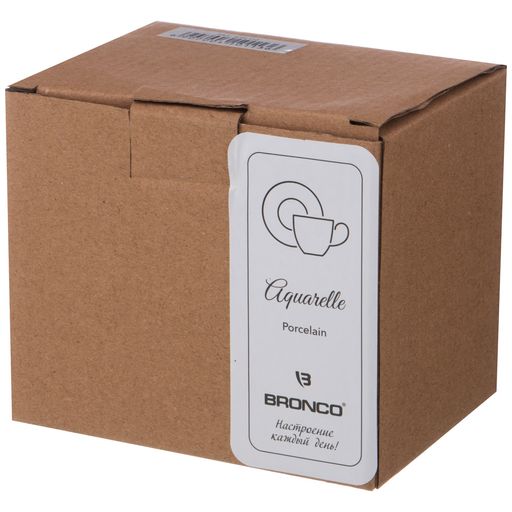КРУЖКА AQUARELLE 400 МЛ ГОЛУБОЙ (КОР=32ШТ.) - Bronco фото 2