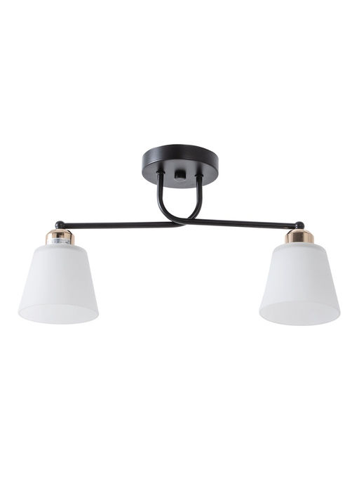 Люстра 12197/2, 2хE27, 40 Вт, чёрный/белый