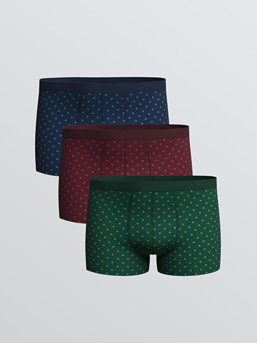 Standart Kal?p Pamuklu Esnek Erkek Boxer 3l?