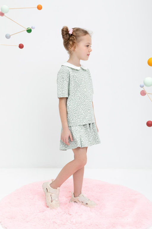 Crockid _ КР 7138/холодная мята,листья к477 юбка для дев  фото 4