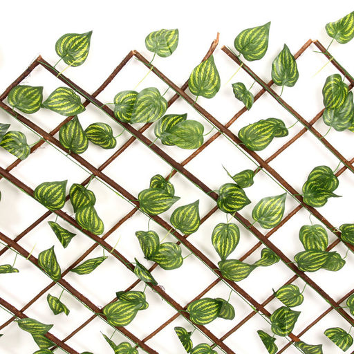 Забор декоративный "Листья плюща" при ширине 2 м высота 0,95 м (h-1,2м в сложенном), Зеленый