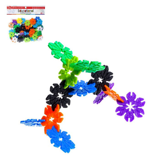 Конструктор обучающий Снежинки, 80 деталей