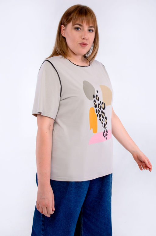 Арт. 31116 Футболка женская 50-58 (5 шт) Цвет:серый - Калинка фото 20