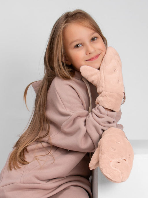 Варежки детские меховые Kim Lin  фото 3