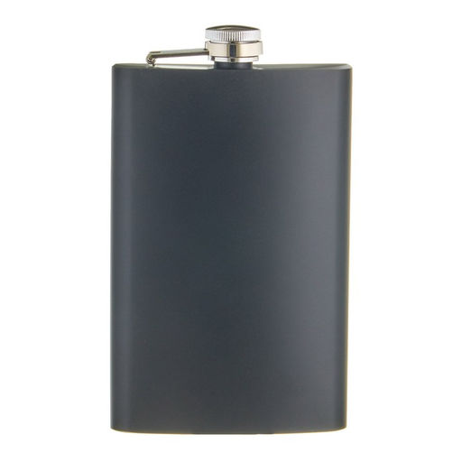 Фляжка для алкоголя Мастер К, 300 мл, 10 oz, армейская, нержавеющая сталь, чёрная