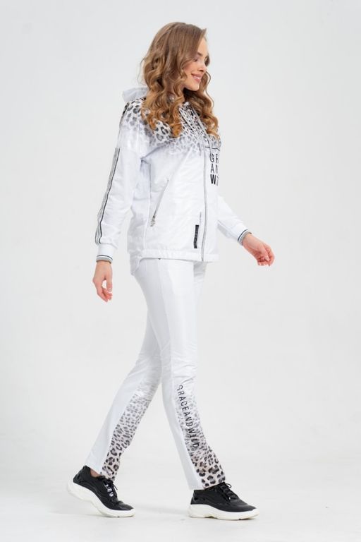 Толстовка из футера комбинированного с принтованной плащевой тканью - А+б коллекция фото 9