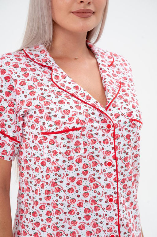 Костюм женский из жакета и шорт из кулирки Рейчел клубничка - Амадэль фото 12