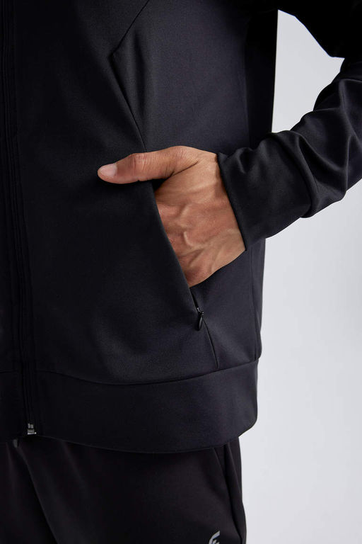 DeFactoFit Кардиган приталенного кроя на молнии из ткани для дайвинга и скуба  фото 6