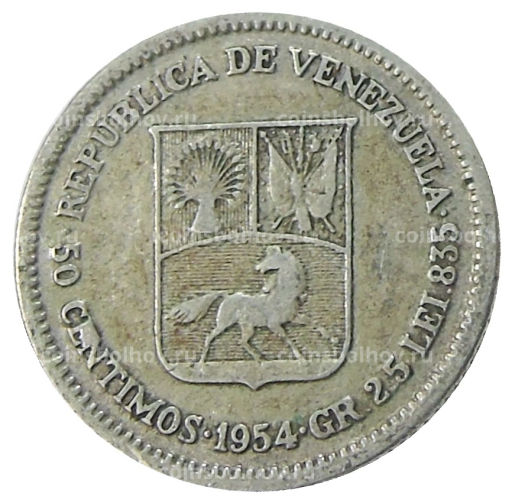 50 сентимо 1954 года Венесуэла
