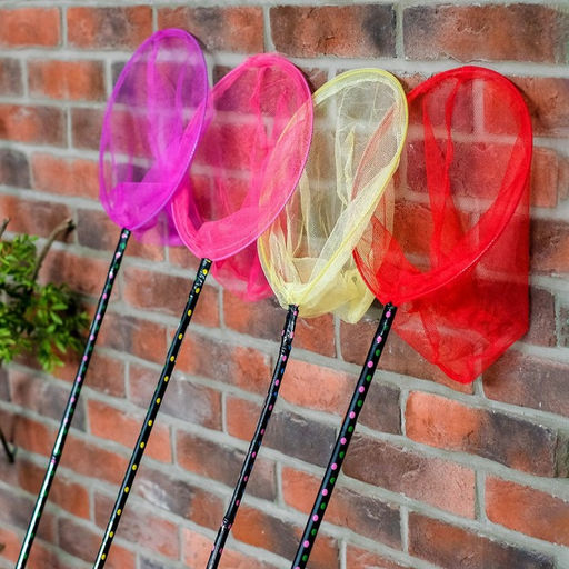 Сачок детский, ручка чёрный горох, 120 см, d=28 см, МИКС