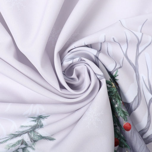 Комплект штор для кухни с подхватами «Этель. Новогоднее чудо», 2 шт., белые, 145×180±5 см