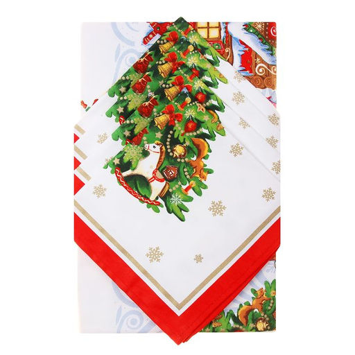 Набор столовый Новогодняя сказка, скат.145х175см +/-3см с ГМВО, салф.40х40см-8 шт, хл100% - Этель фото 6