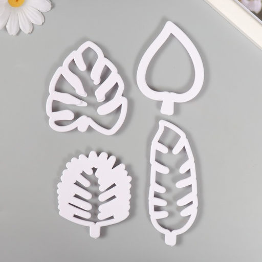 Каттеры для полимерной глины Пальмовые листья набор 4 шт 7,7х6,5 7,1х6 10,2х4 7,6х5,4 см 993608 - Simaland фото 2