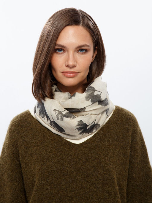 Палантин жен. шерсть+соя 95х200 SZ60-8277-03 - Eleganzza фото 4