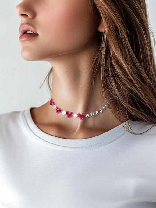 Klart набор для бисероплетения 11-508 Чокер. Яркие сердечки