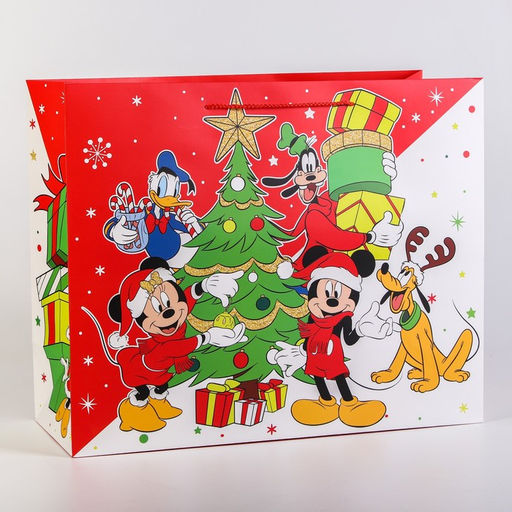 Пакет ламинированный горизонтальный, 49 х 40 х 19 см С новым годом!, Микки Маус - Disney фото 2