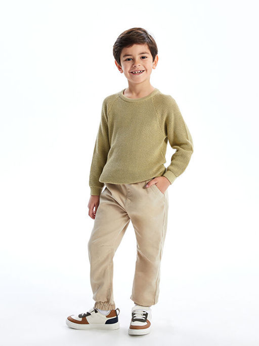 Bisiklet Yaka Erkek Bebek Triko Kazak