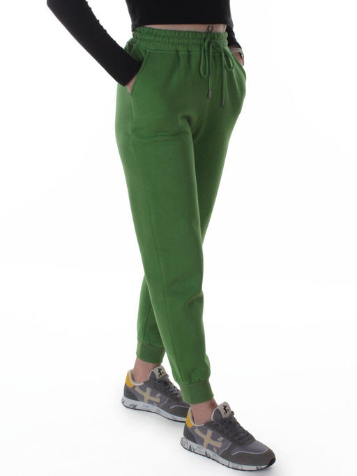 2510-K GREEN Брюки спортивные утепленные женские (85% хлопок, 10% полиэстер, 5% спандекс)