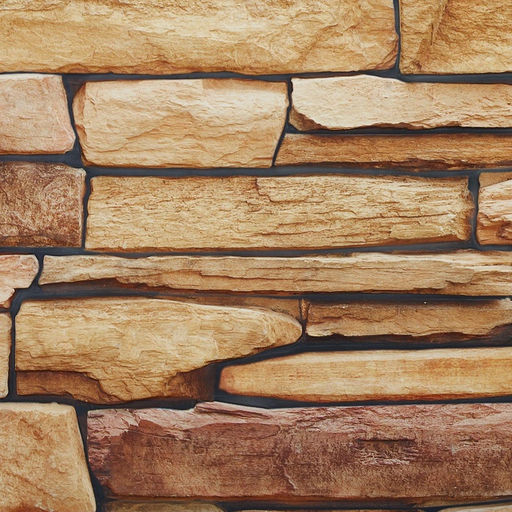 Стеновая панель ПВХ «Сланец песочный», 980×498 мм, цвет коричневый