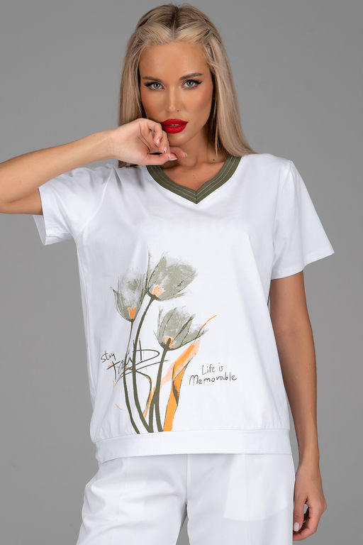 Футболка Анисия (хаки) - Эльза фото 6