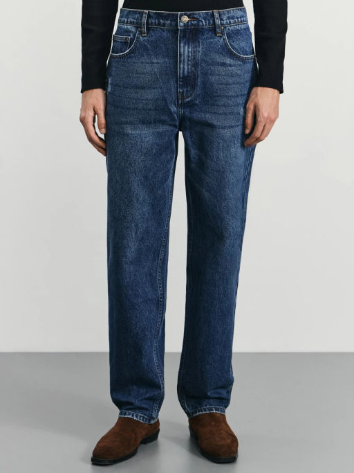 Джинсы straight с эффектом destroyed / Zarina