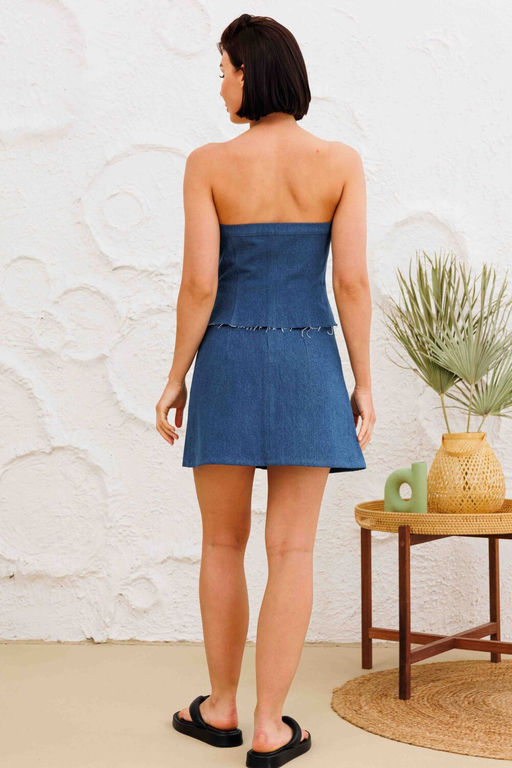 Топ AURA 2159-170 темно-синий деним фото 3