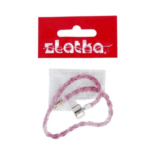 Zlatka Браслет плетеный RBL-01 21 см 5 шт СК/Распродажа №04 розовый  фото 4