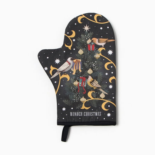Варежка-прихватка новогодняя «Этель» Wonder christmas 20×28 см, саржа, 100% хл, ватин 250 г/м²