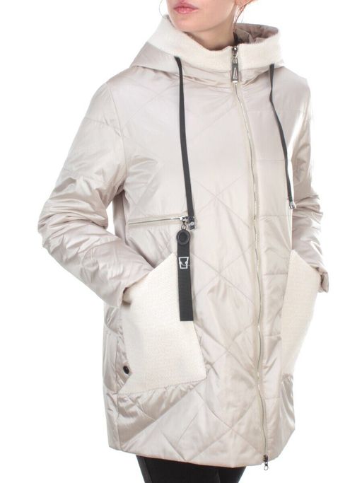 22-302 BEIGE Куртка демисезонная женская AKiDSEFRS (100 гр.синтепона)