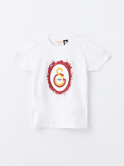 Bisiklet Yaka Galatasaray Bask?l? K?sa Kollu Erkek ?ocuk ?ortlu Pijama Tak?m? - Waikiki фото 2
