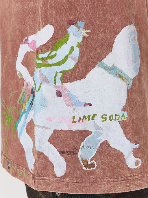 Футболка мужская коричневая с обработкой эйсид