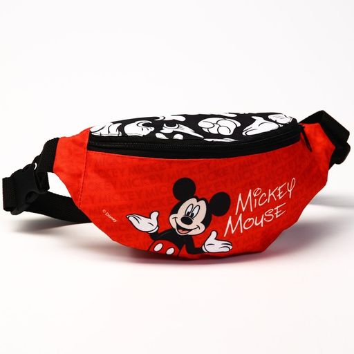 Сумка поясная, 25х6х13 см, на молнии, Микки Маус. р-р ремня 48-93 см - Disney фото 2