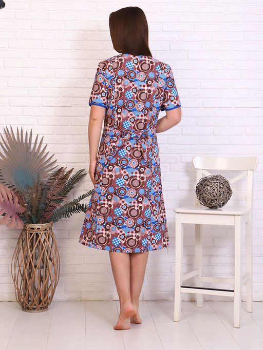 Женский бязевый халат на пуговицах без рукавов  1-12 (17)