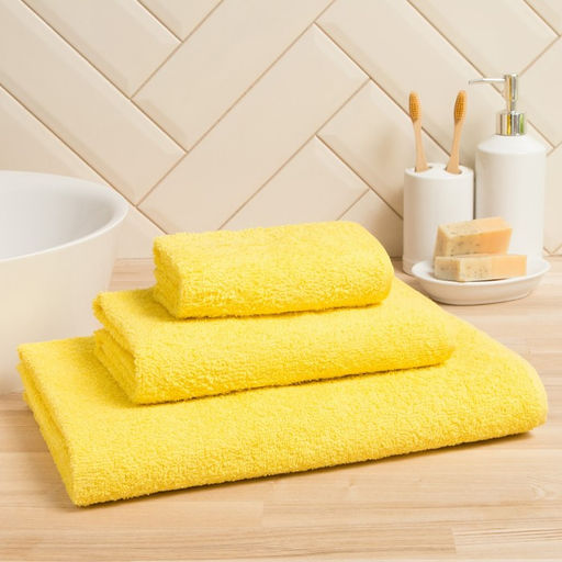 Полотенце махровое Экономь и Я 50*90 см, цв. желтый, 100% хлопок, 320 гр/м2  фото 2