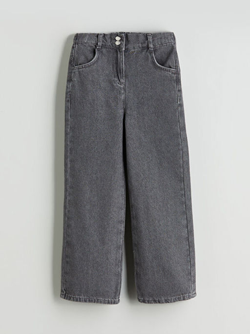 Beli Ayarlanabilir Lastikli K?z ?ocuk Jean Pantolon