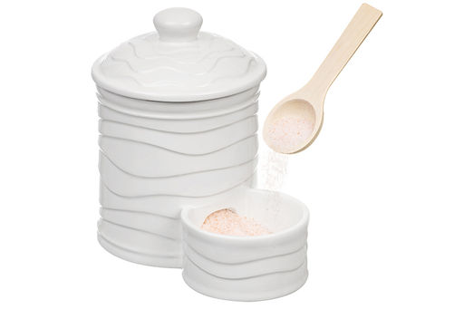 Банка д/соли 15,5*10*14,5 см 500 мл Айсберг волны + деревянная ложка + крышка - Elan gallery фото 23