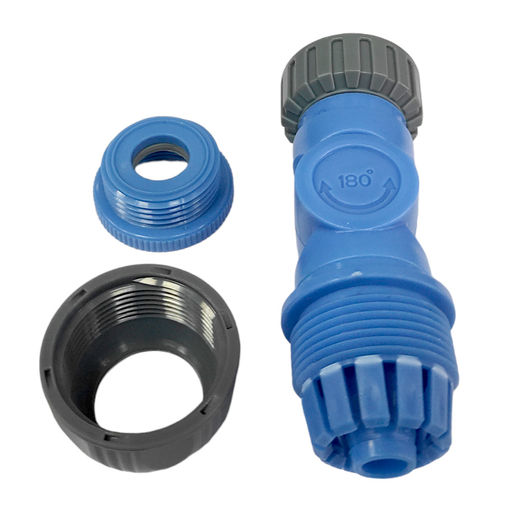 Коннектор-адаптер (внутр.резьба 3/4"-1") угловой для шланга 1/2"-5/8"-3/4" п/эт АS113