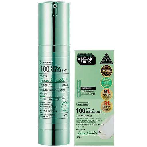 VT Cosmetics Reti-A Reedle Shot 100, 50ml - Бустер-сыворотка с микроиглами и ретинолом