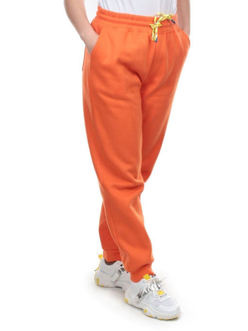 M047 ORANGE Брюки спортивные женские на флисе (100% хлопок) 7986