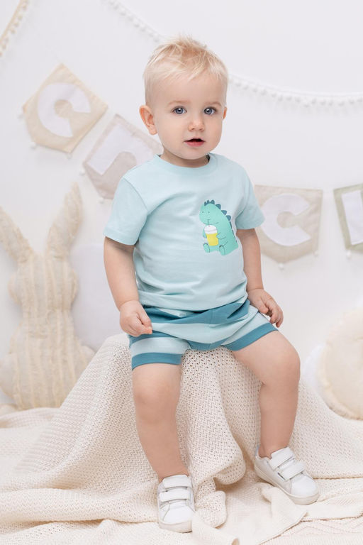 КР 302053/морозный шалфей фуфайка (футболка) д/мал яс