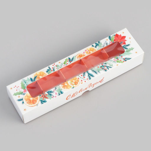 Цена за 3 шт. Коробка под 5 конфет новогодняя С Новым годом, 21?5?3 см - UPAK LAND фото 3