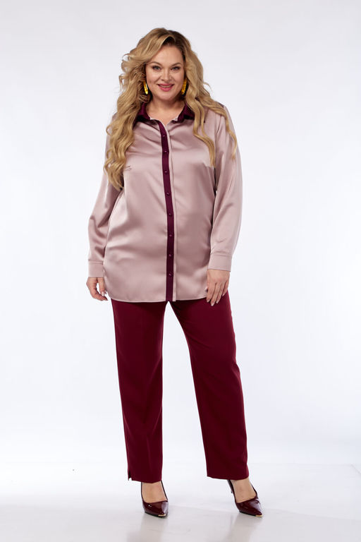Костюм Элль стиль 2365 пыльная роза/винный