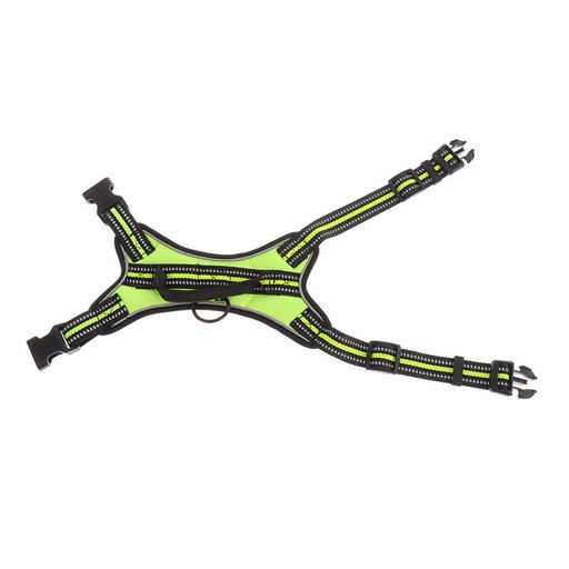 Шлейка улучшенная К7 мягкая светоотражающая, размер S, ОГ 44-55 см, вес 5-9 кг, зелёная - Пижон фото 6