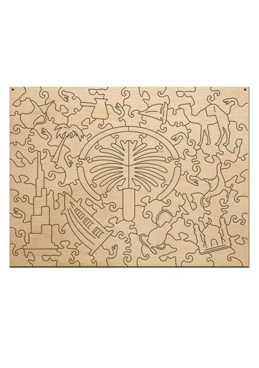 Фигурный пазл деревянный "Citypuzzles. Дубай" (105 элементов)